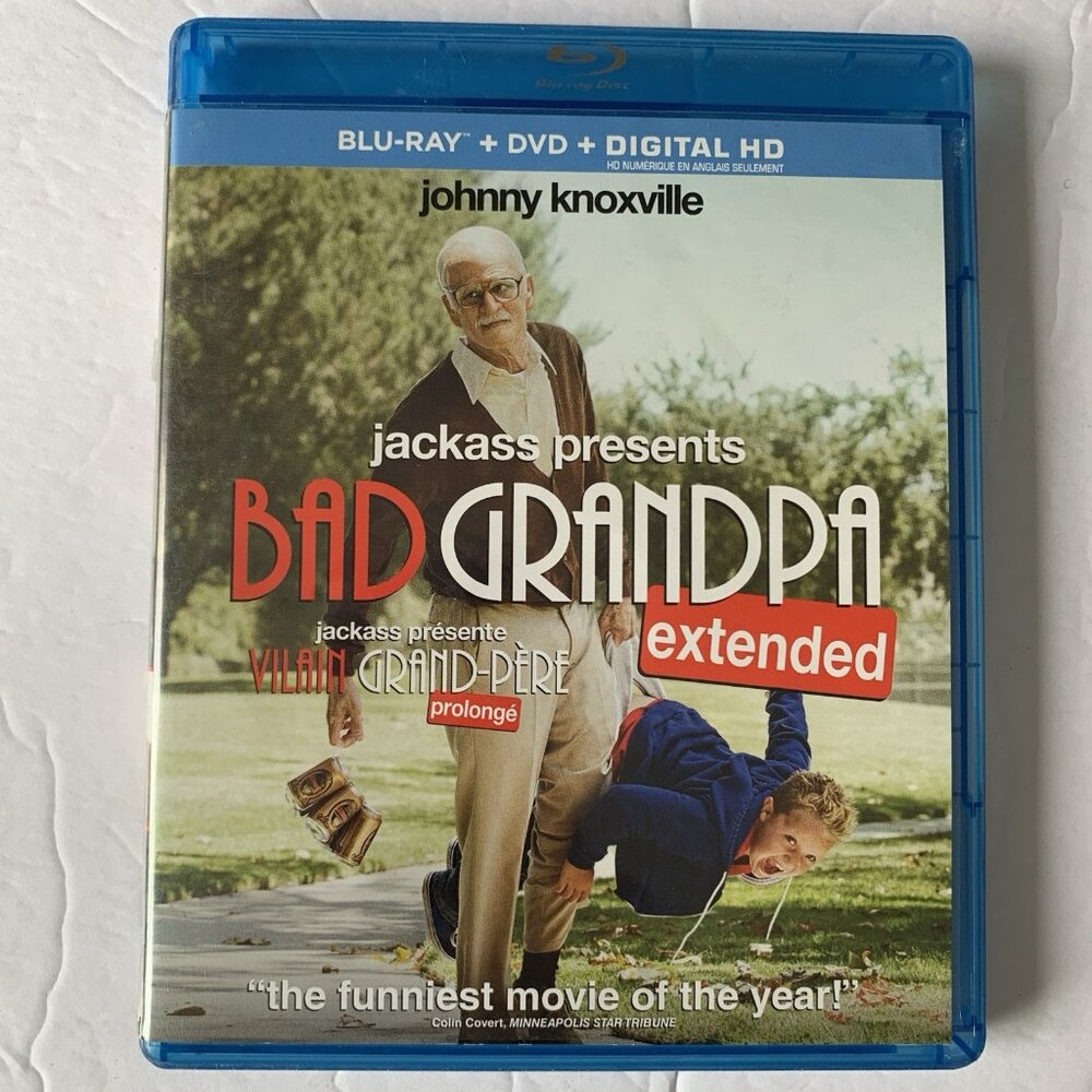 💙 Jackass Presents: Bad Grandpa (Blu-ray/DVD, 2-Disc Set, Canadian)